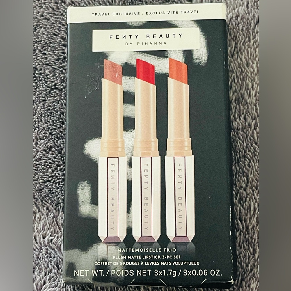 *RARE* Fenty Beauty Mattemoiselle Trio Plush Matte Lipstick Set - Picture 1 of 5